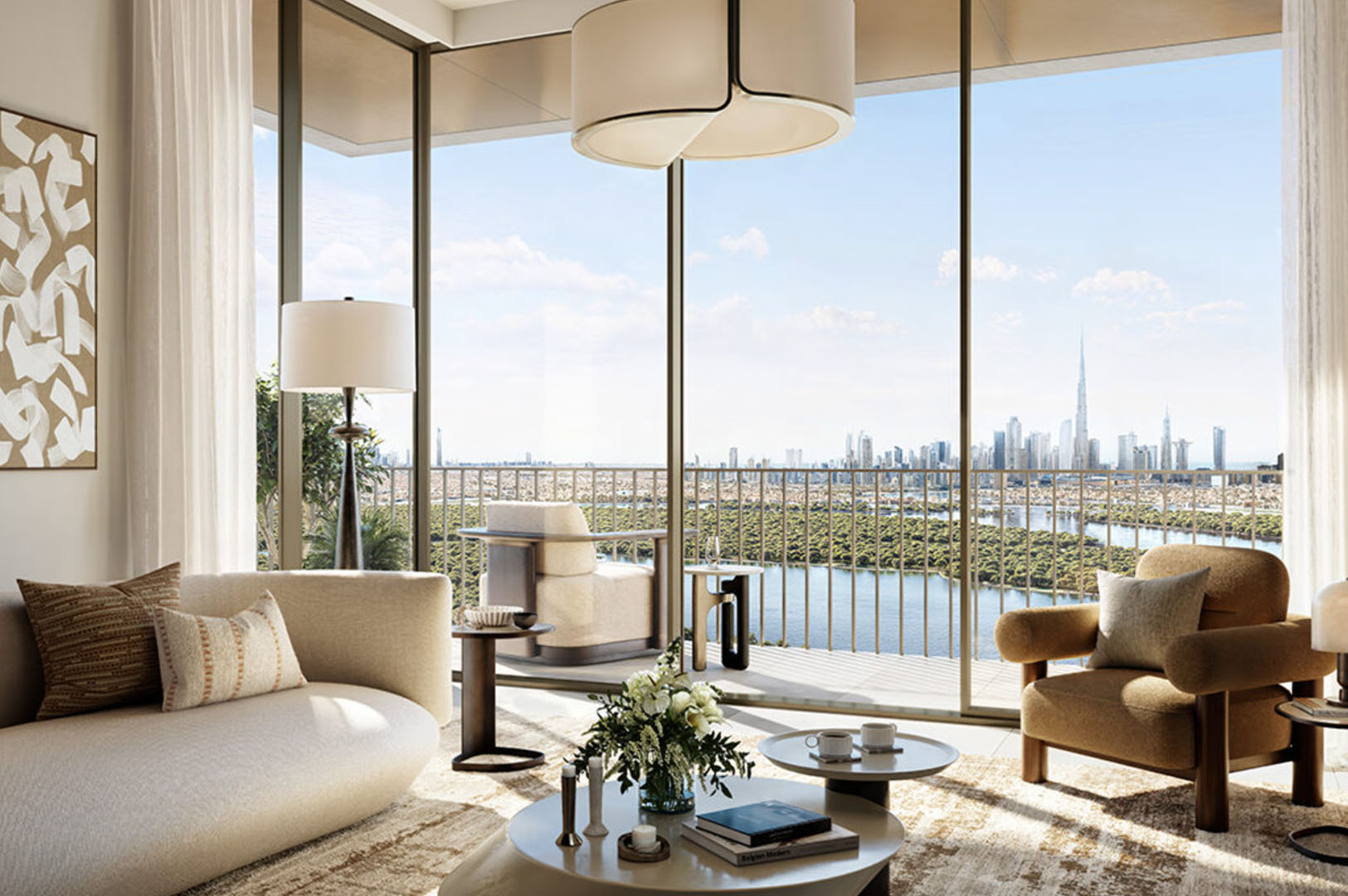 Creek Haven 3 Creek Haven at Dubai Creek Harbour Living Room